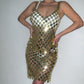 Jewelry Personality Night V Neck Sling Dress Sexy Geometric Hollow Sequin Body Chain