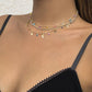 Jewelry Sweet Color Love Star Moon Pendant Necklace Simple Diamond Handmade Chain Necklace
