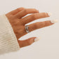 Hollow butterfly full diamond copper micro-inlaid open ring ladies light luxury niche design simple and beautiful ring