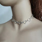 Jewelry Geometric Creative Necklace Female Simple Heart Shaped Hollow Chain Necklace Clavicle Chain Female