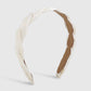 F453 Fashion Geometric Embroidery Flower Headband Cross Weaving Simple Small French Elegant Headband Women
