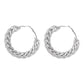 E8942 Exaggerated Creative Earrings Female Personality Punk Big Circle Earrings Thick Chain Earrings
