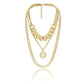 Jewelry Personality Exaggerated Chain Necklace Sweater Chain Simple Queen Pendant Multilayer Necklace Female