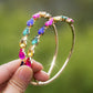 Jewelry personality color drop-shaped diamond earrings female exaggerated geometric ring geometric earrings