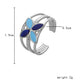 Simple Retro Ladies Stainless Steel Fashion Opening Adjustable Color Matching Four Leaf Flower Oil Drop Ring