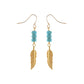 Earhook Simple Personality Feather Earrings Turquoise Beaded Earrings Women