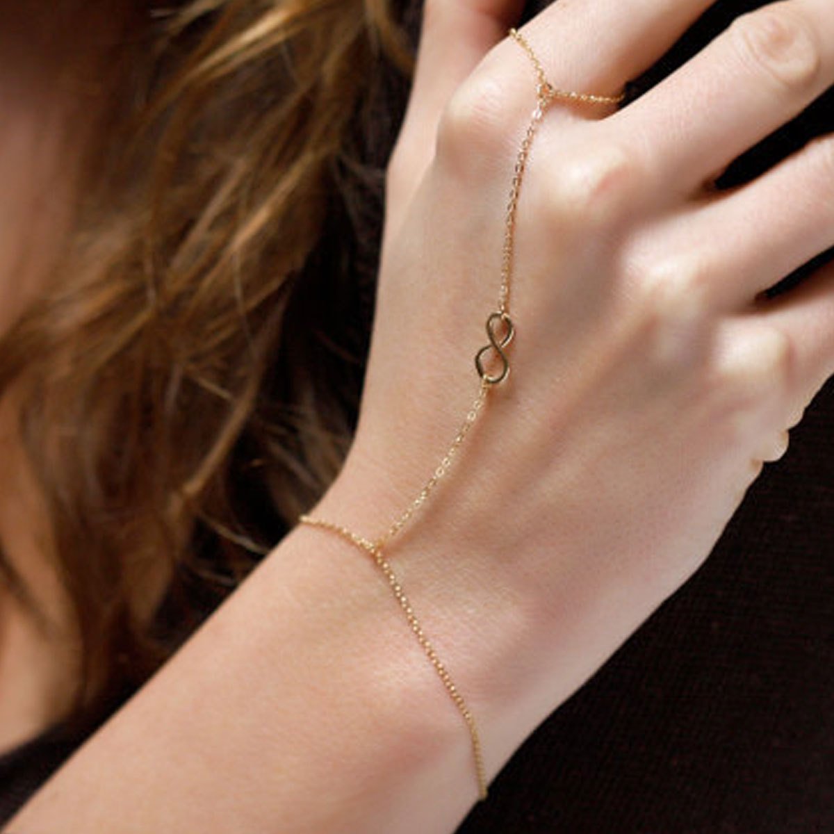 Street Shot Finger Bracelet Lucky 8 Roman Numeral 8 Bracelet Female