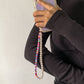 Jewelry simple imitation pearl soft pottery color mobile phone chain femininity color matching beaded mobile phone pendant