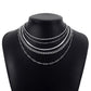 N1233 exaggerated multi-layered necklace hip-hop sweet cool personality niche collarbone necklace female