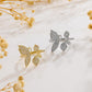 Ins full diamond butterfly ring female fashion light luxury niche design leaf ring geometric opening index finger ring