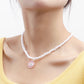 Jewelry Acrylic Pearl Beaded Necklace Devil's Eye Pendant Necklace Niche Short Style Jewelry