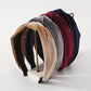 F475 autumn and winter hair accessories golden velvet solid color knotted simple pressed hair going out daily adult headband