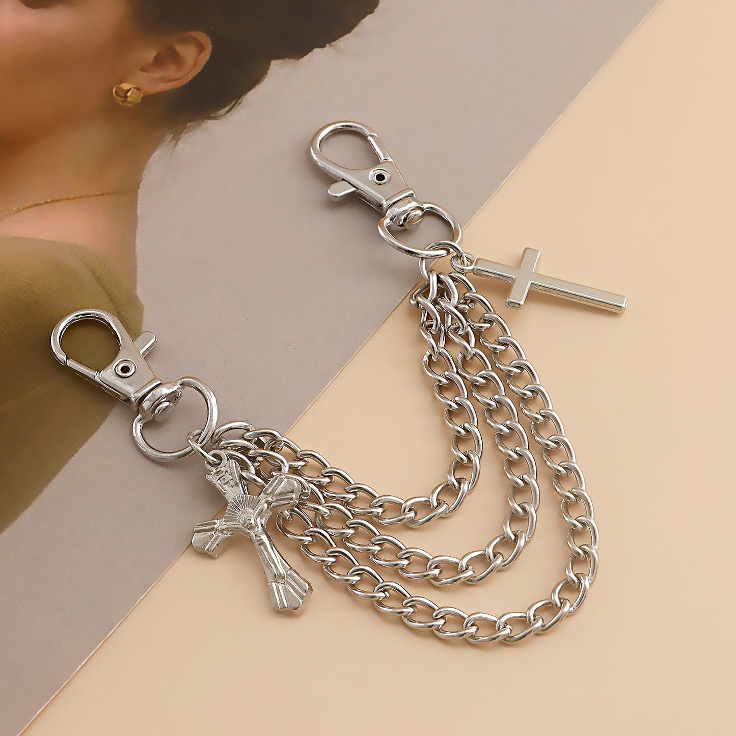 Hip Hop Metal Shoe Chain Metal Tassel Shoe Chain Charm Ladies Shoe Buckle Chain Is Cross Shoe Accessories