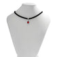 Jewelry personality Halloween flannelette red water drop necklace simple glass pendant clavicle necklace