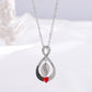 Black and white angel wings pendant necklace female ins niche micro-inlaid zircon love 8 word pendant clavicle chain