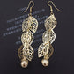 Indian Ethnic Hollow Tree Leaves String Beads Earrings Female Earrings Jewelry