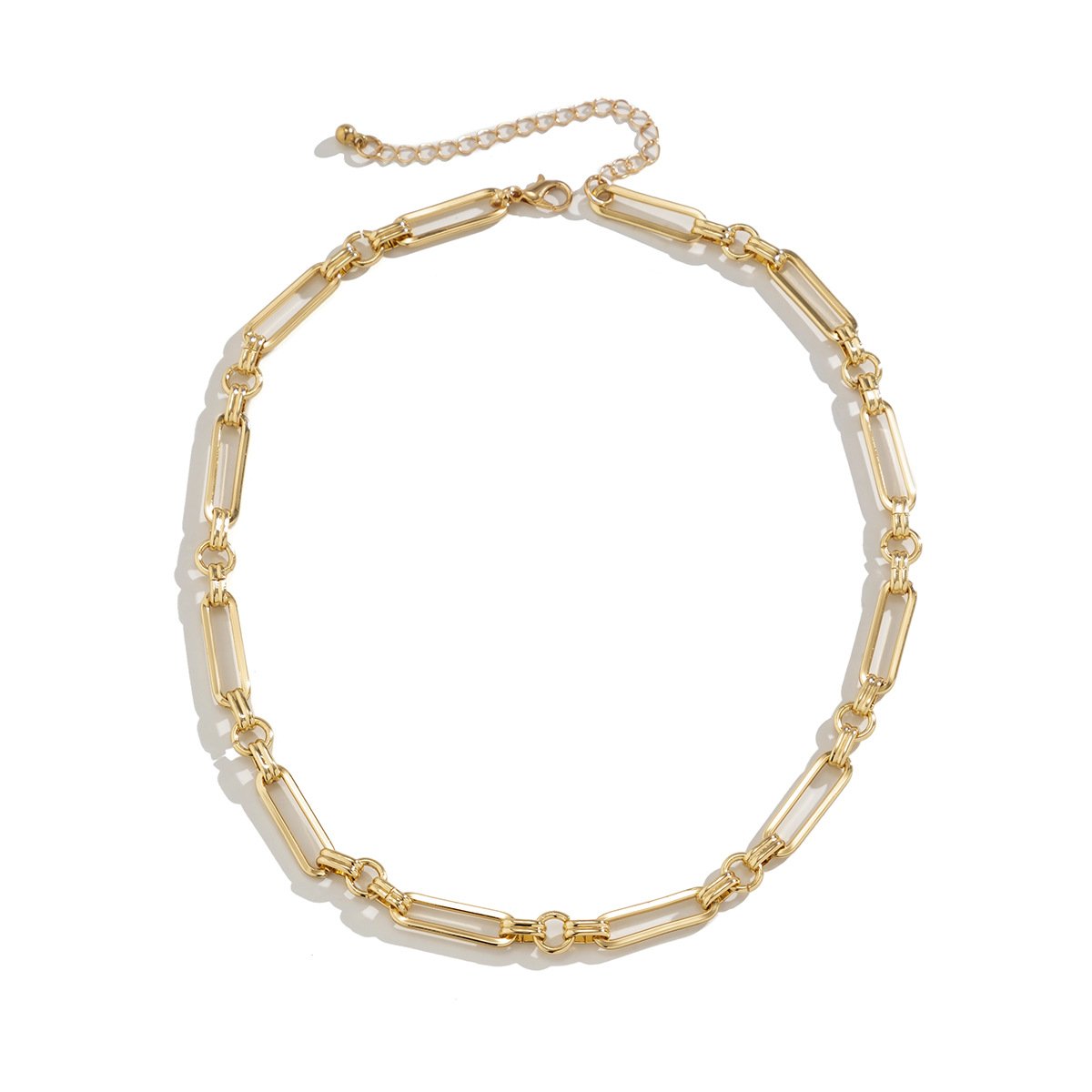 Jewelry Simple Metal Geometric Chain Necklace Female Hip Hop Fashion Clavicle Chain Versatile Necklace