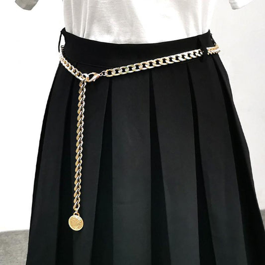 Men's and women's hip-hop metal waist chain ins accessories fashion dress jeans belt decoration trendy pants chain