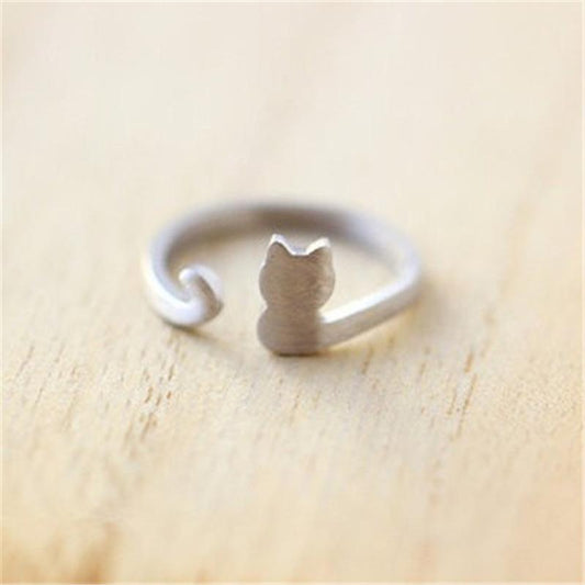 Explosive jewelry adjustable cute cat kitten ring ring meow star opening first jewelry