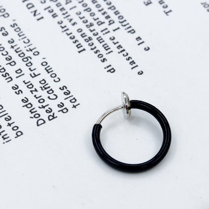 Simple small circle single earring fashion single no ear piercing ear clip nose ring