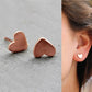 ins simple mini small titanium steel earrings peach heart earrings love earrings