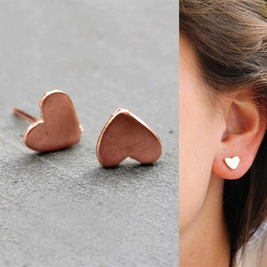 ins simple mini small titanium steel earrings peach heart earrings love earrings