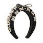 F361 autumn and winter hair accessories sponge heavy industry diamond headband bow temperament lady catwalk headband