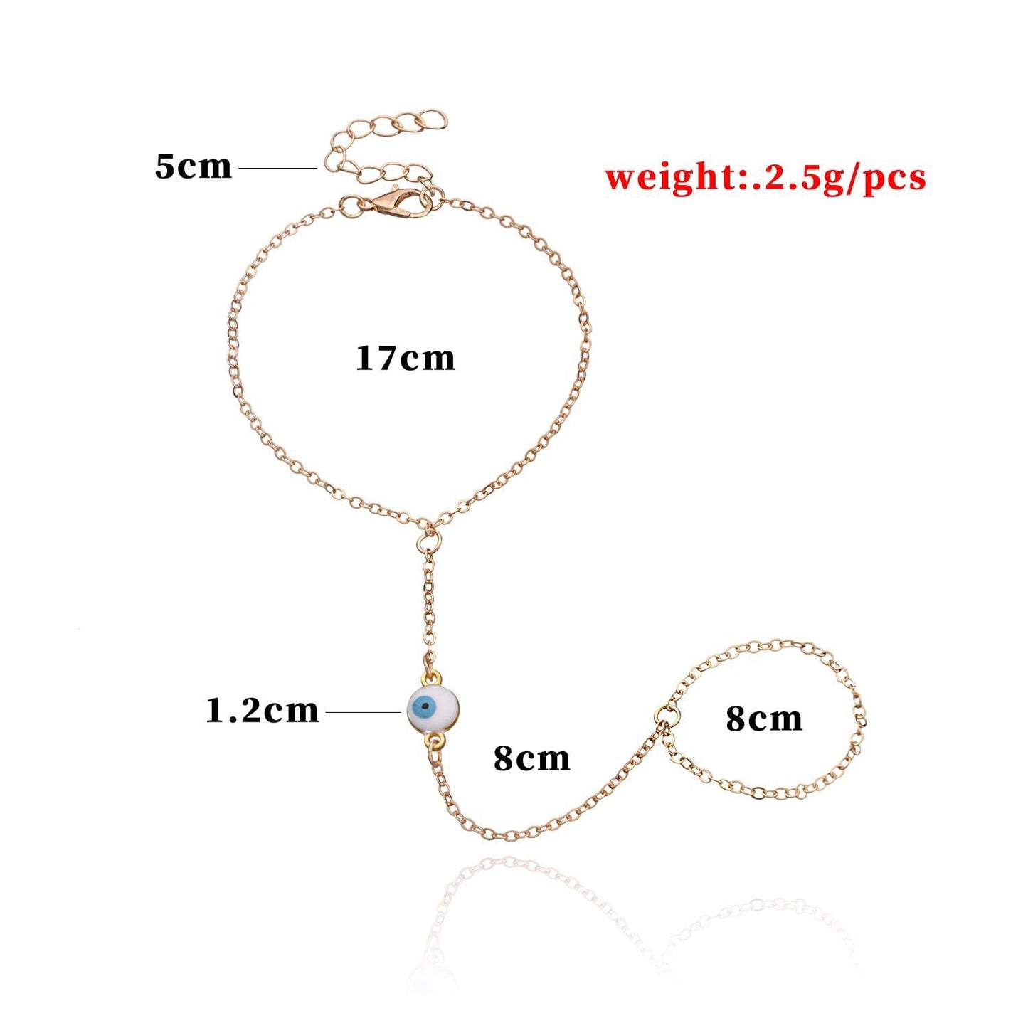 Jewelry popular devil's eye bracelet female simple metal chain handmade bracelet jewelry