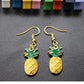 Fruit series earrings drop oil alloy pineapple earrings holiday gift direct supply