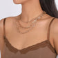 N154 Exaggerated mix and match multi-layered necklace retro cold punk sexy geometric necklace female