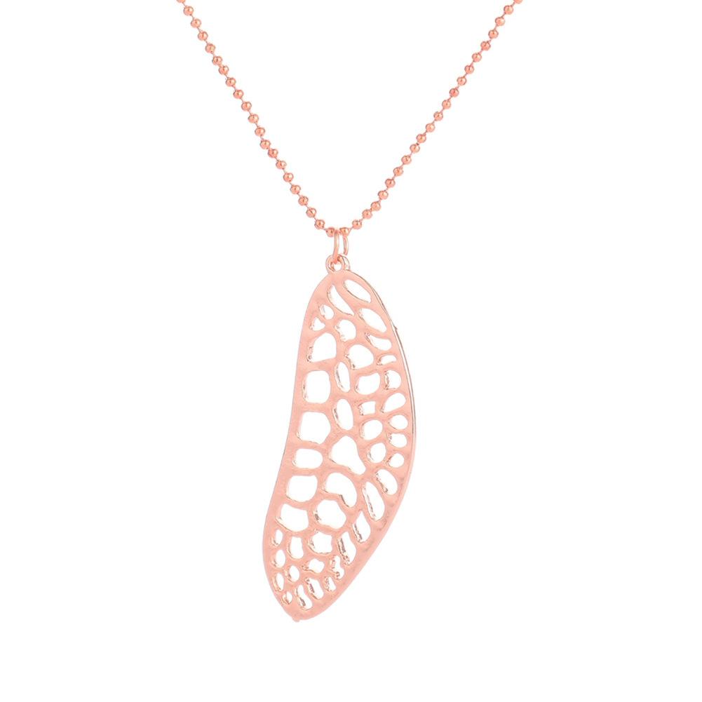 Retro Necklace Simple Hollow Multicolor Dragonfly Wings Fashion Pendant Necklace Jewelry
