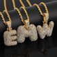 Personalized hip-hop diamond letter necklace fashion trend 26 letters pendant jewelry