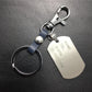 Military ID card dog tag stainless steel pendant titanium steel jewelry key chain pendant cowhide pet identification tag