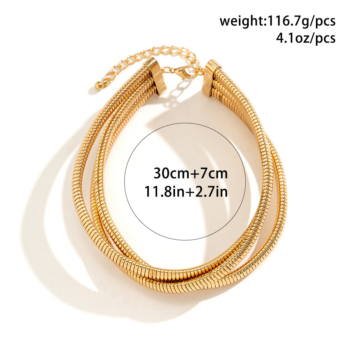 Jewelry Simple Multi-layer Striped Ring Necklace Personality Business Creative Snake Bone Collar Necklace Female