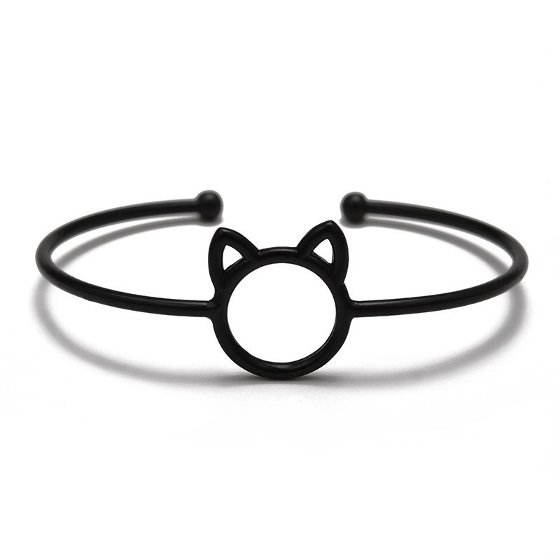 Cartoon Animal Cat Ear Opening Adjustable Bracelet Copper Material Hand Jewelry