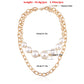 Jewelry diamond-studded large pearl multi-layer necklace female personality retro exaggerated punk chain necklace
