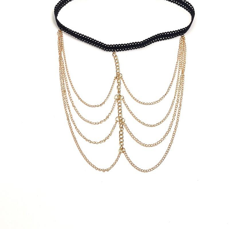 Jewelry Sexy Tassel Thigh Chain Elastic Rope Long Leg Chain Female Multilayer Chain Body Chain Female