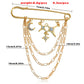 Jewelry Retro Diamond Star Crescent Tassel Small Fragrance Brooch Clothing Pendant Pin Accessories Female