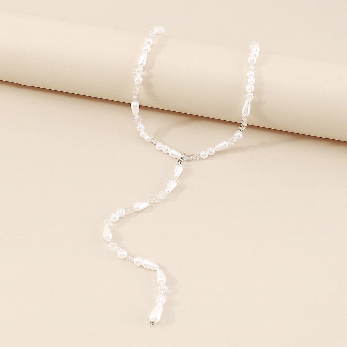 N1674 Long Y-shaped Pearl Necklace Personality Retro Elegant Necklace Water Drop Beaded Fashion Necklace Women