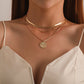 Jewelry Fashion Versatile Round Tag Necklace Female Personality Simple Multi-layer Ball Chain Necklace