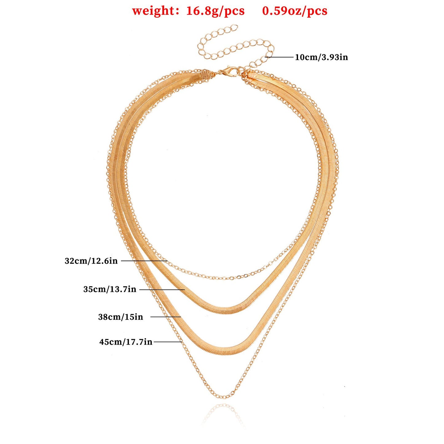 Jewelry trendy multi-layer flat snake collarbone chain necklace female ins niche design sense choker