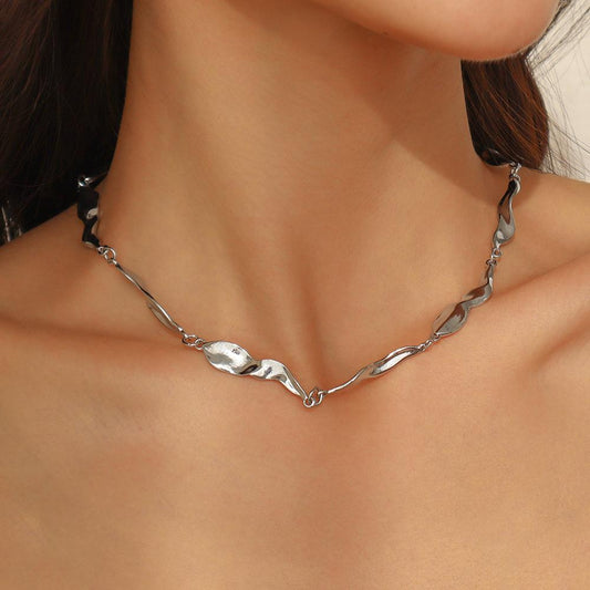 N991 Fashion Metal Necklace Personality Geometric Irregular Necklace Net Red Trendy Street Shoot Clavicle Chain