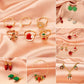 Christmas jewelry creative Christmas tree earrings simple snowman bell earrings female festive holiday accessories