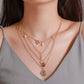 Retro Multilayer Necklace Creative Coin Love Lock Sweater Chain Metal Thick Chain Clavicle Chain Accessories