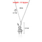 Jewelry Xiao Zhan's same style cute rabbit pendant necklace men's and women's trendy style hip-hop personality necklace