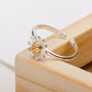 Fashion small fresh opening daisy flower ring sun flower index finger ring tail ring