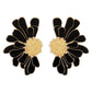 E8418 Stud Earrings Retro Alloy Flower Stud Earrings Feminine Pattern Flower Earrings
