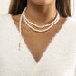 Jewelry Temperament Cold Pearl Tassel Necklace Retro Personality Geometric Beaded Clavicle Necklace