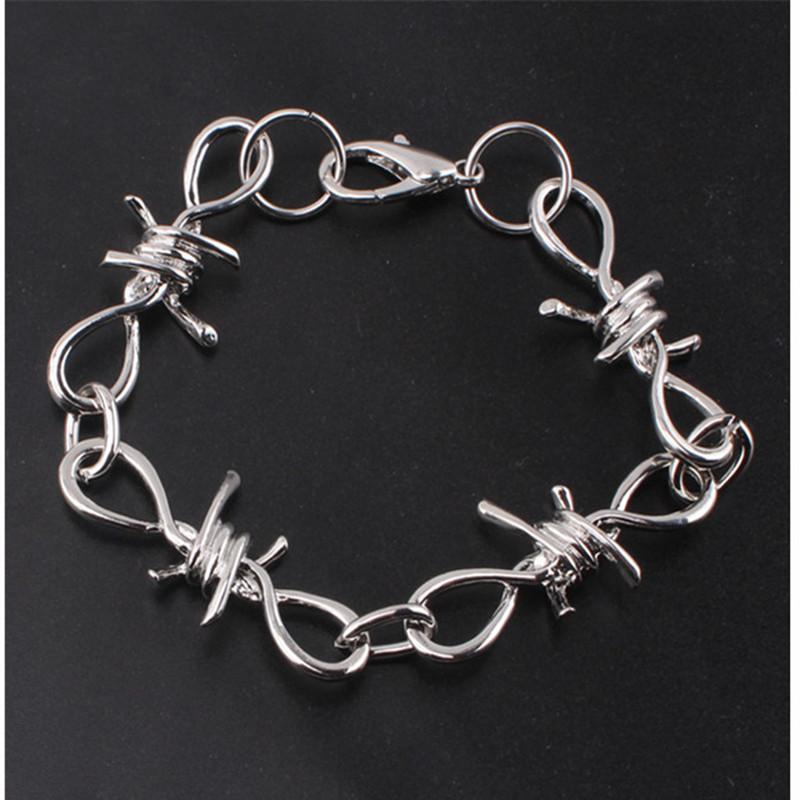 INS prickly thorn necklace bracelet bracelet trousers chain super cool cold trendy people jumping di hip hop choker blade necklace