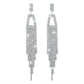 E1548 Rhinestone Tassel Earrings Temperament Light Luxury Hollow Long Earrings Dinner Party Earrings